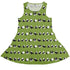 Rolling Silly Pandas Green Sleeveless Dress front