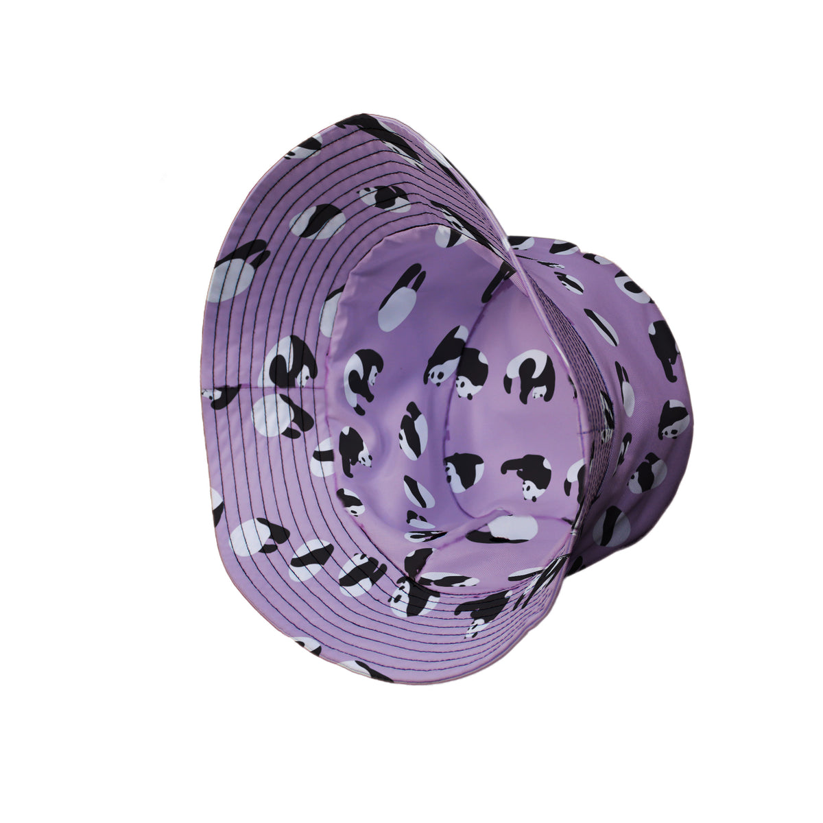 Rolling Silly Pandas Lilac Bucket Hat Side View