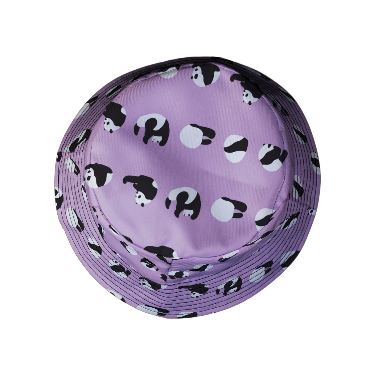 Rolling Silly Pandas Lilac Bucket Hat Top View