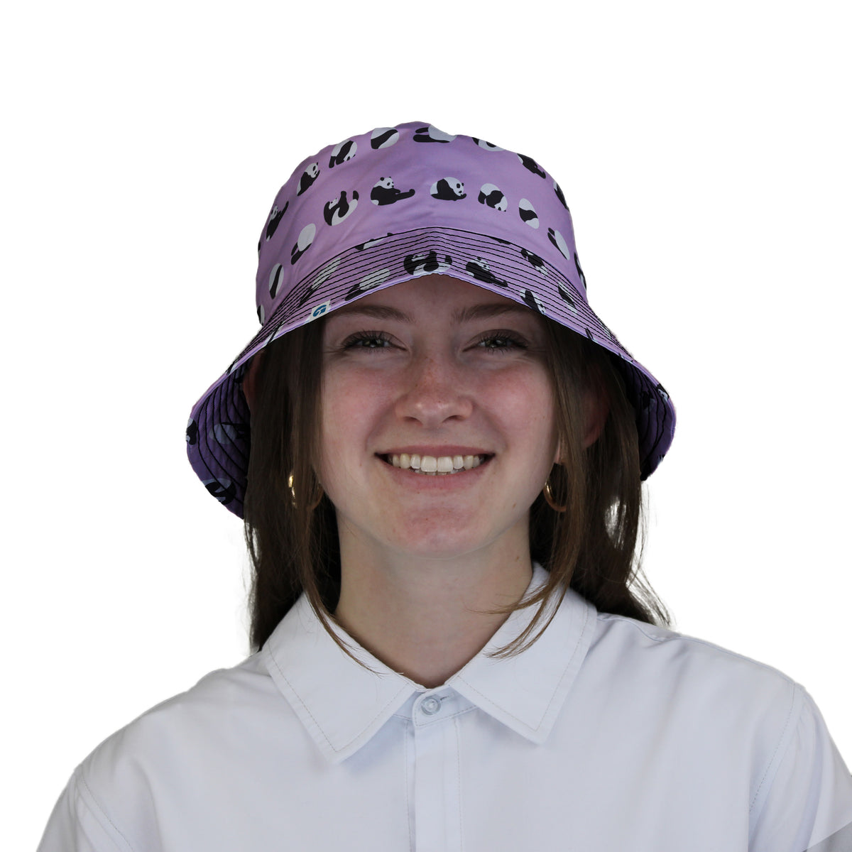 Rolling Silly Pandas Lilac Bucket Hat Woman
