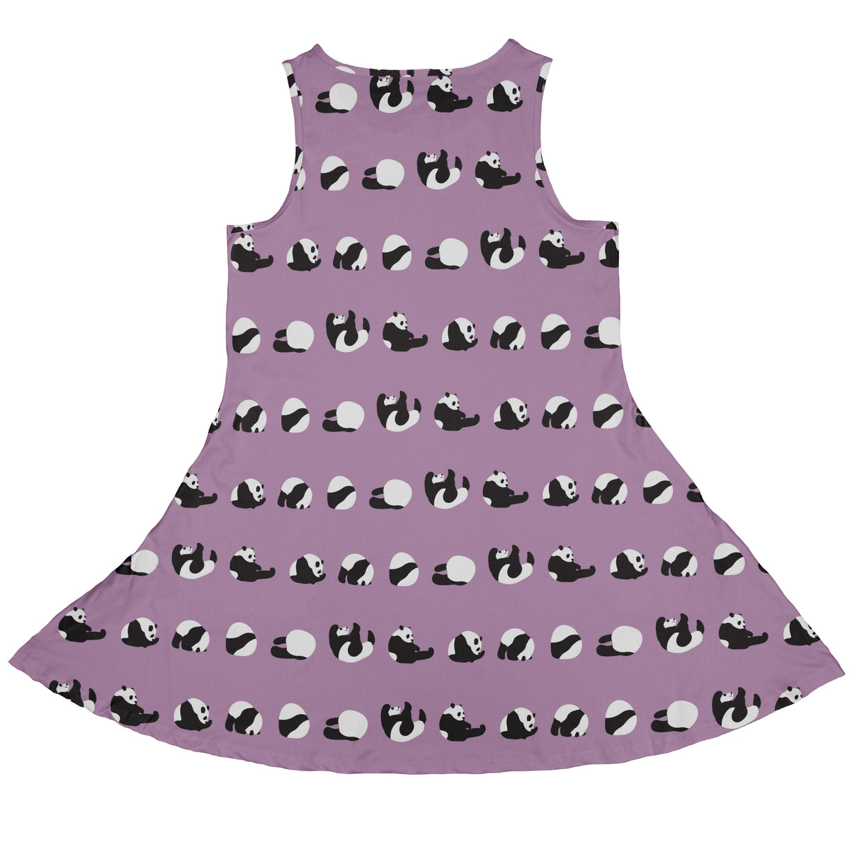 Rolling Silly Pandas Lilac Sleeveless Dress back