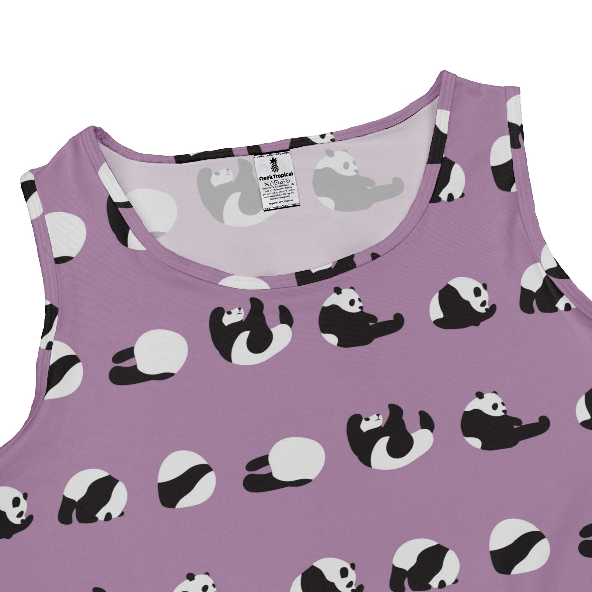 Rolling Silly Pandas Lilac Sleeveless Dress close front