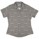 Runway Stripe Curvy Button Up Shirt Geek Nerd aviation print Design by Zirkus Design q225
