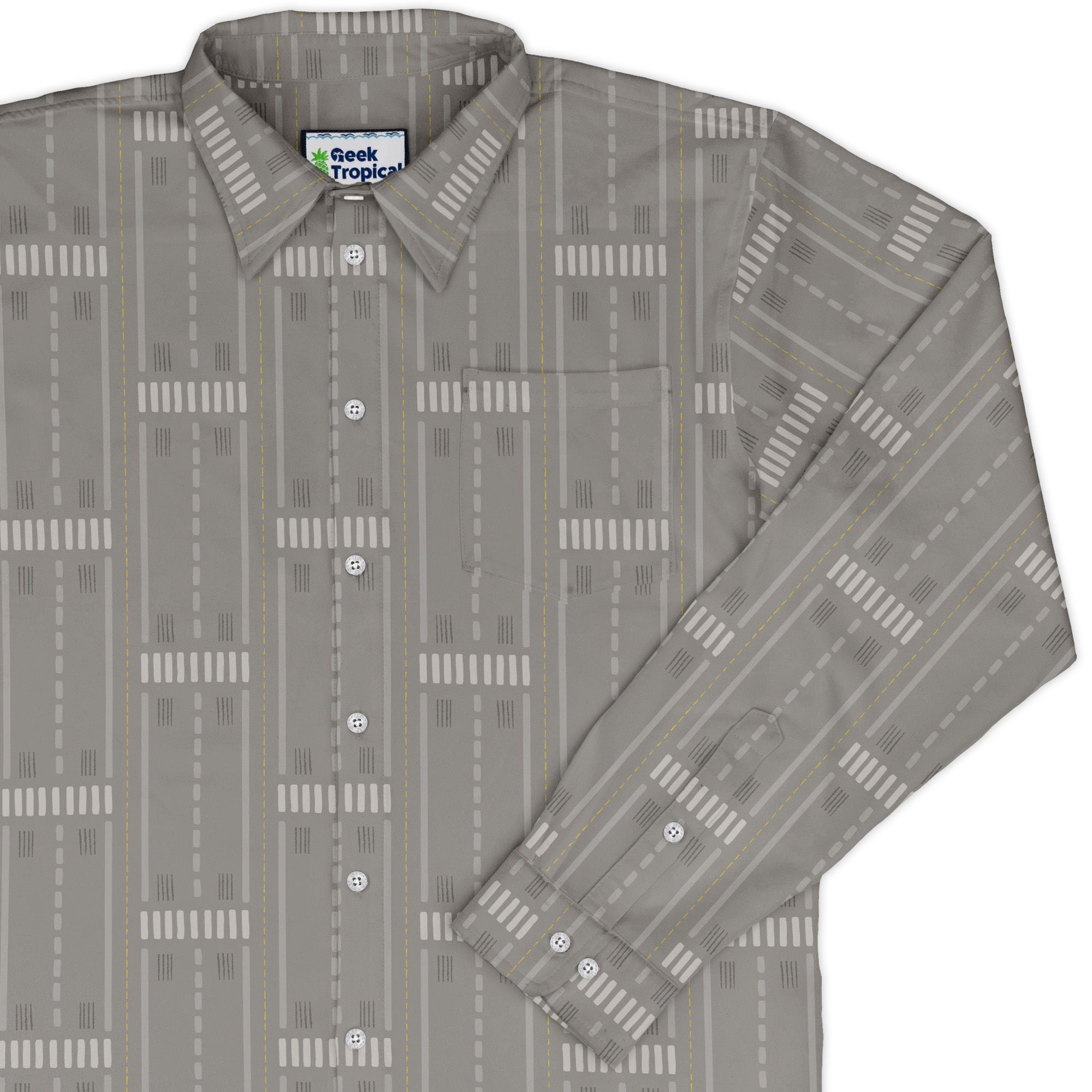 Runway Stripe Long Sleeve Button Up Shirt