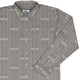 Runway Stripe Long Sleeve Button Up Shirt Geek Nerd adult sizing aviation print Design by Zirkus Design