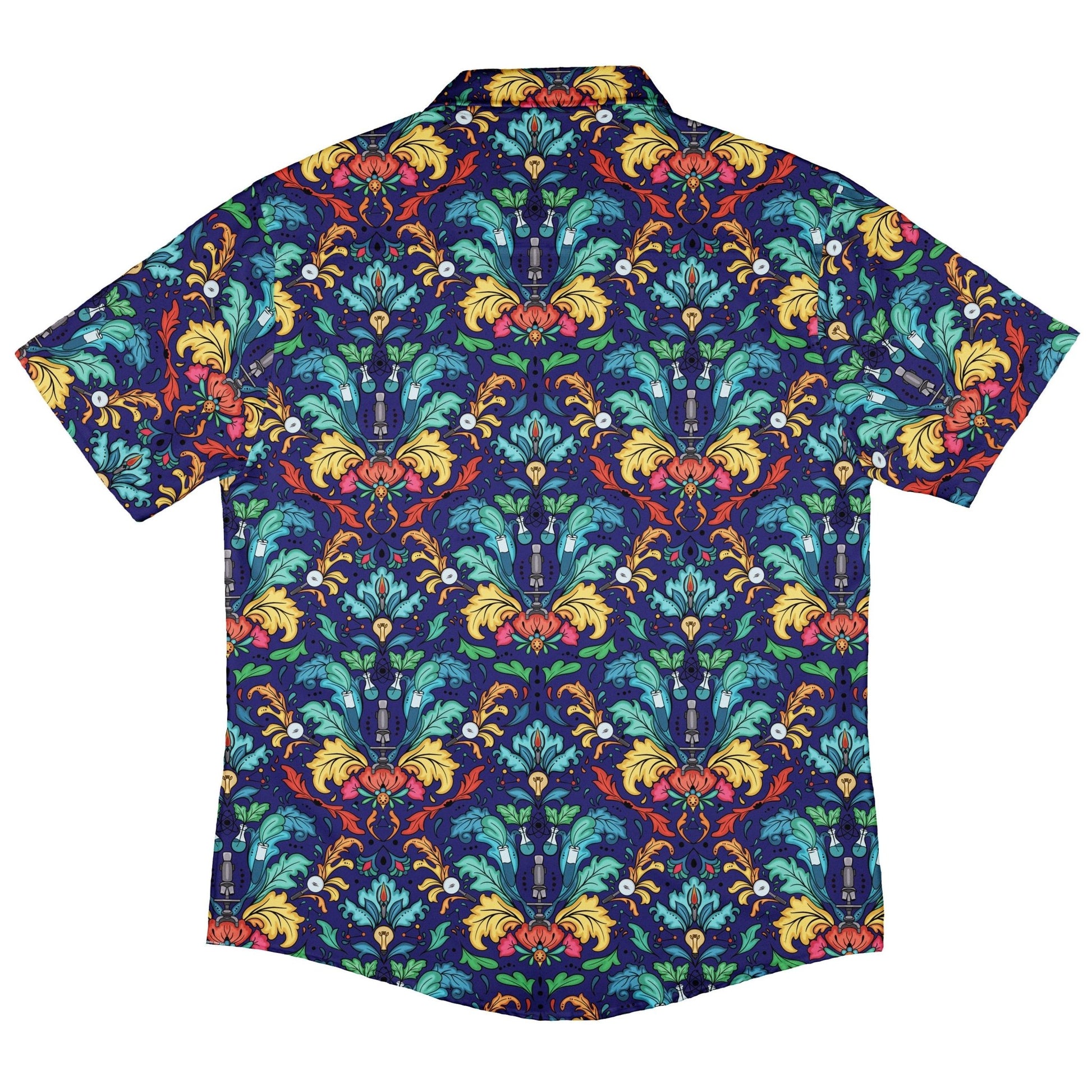 STEM Hidden Sciences Button Up Shirt Geek Nerd adult sizing Design By Brigid Ashwood q4