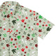 Santa Boots and Dinosaur Footprint Tracks Button Up Shirt Geek Nerd adult sizing Christmas Print