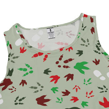 Santa Boots and Dinosaur Footprint Tracks Dress Geek Nerd Christmas Print lx - C q4
