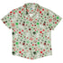 Santa Boots and Dinosaur Footprint Tracks Button Up Shirt Geek Nerd adult sizing Christmas Print