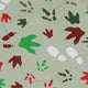 Santa Boots and Dinosaur Footprint Tracks Long Sleeve Button Up Shirt Geek Nerd adult sizing Christmas Print dinosaur print