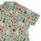 Santa Boots and Dinosaur Footprint Tracks Curvy Button Up Shirt Geek Nerd Christmas Print dinosaur print women
