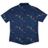 Santa Sleigh Dragons Button Up Shirt Geek Nerd adult sizing Christmas Print Designs by Nathan