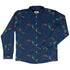 Santa Sleigh Dragons Long Sleeve Button Up Shirt Geek Nerd adult sizing Christmas Print Designs by Nathan
