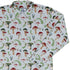Santa Snails and Winter Mushrooms Long Sleeve Button Up Shirt Geek Nerd adult sizing Botany Print Christmas Print