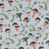 Santa Snails and Winter Mushrooms Long Sleeve Button Up Shirt Geek Nerd adult sizing Botany Print Christmas Print