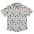 Santa Snails & Winter Mushrooms Button Up Shirt Geek Nerd adult sizing Christmas Print