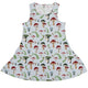 Santa Snails and winter mushrooms pattern Dress Geek Nerd Christmas Print Design by Dunking Toast lx - C