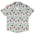 Santa Snails & Winter Mushrooms Button Up Shirt Geek Nerd adult sizing Christmas Print