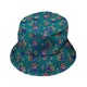 Scary Anime Chibi Stickers Teal Bucket Hat Geek Nerd halloween lx - B q4