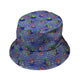 Scary Anime Chibi Stickers purple green Bucket Hat Geek Nerd halloween lx - B q4