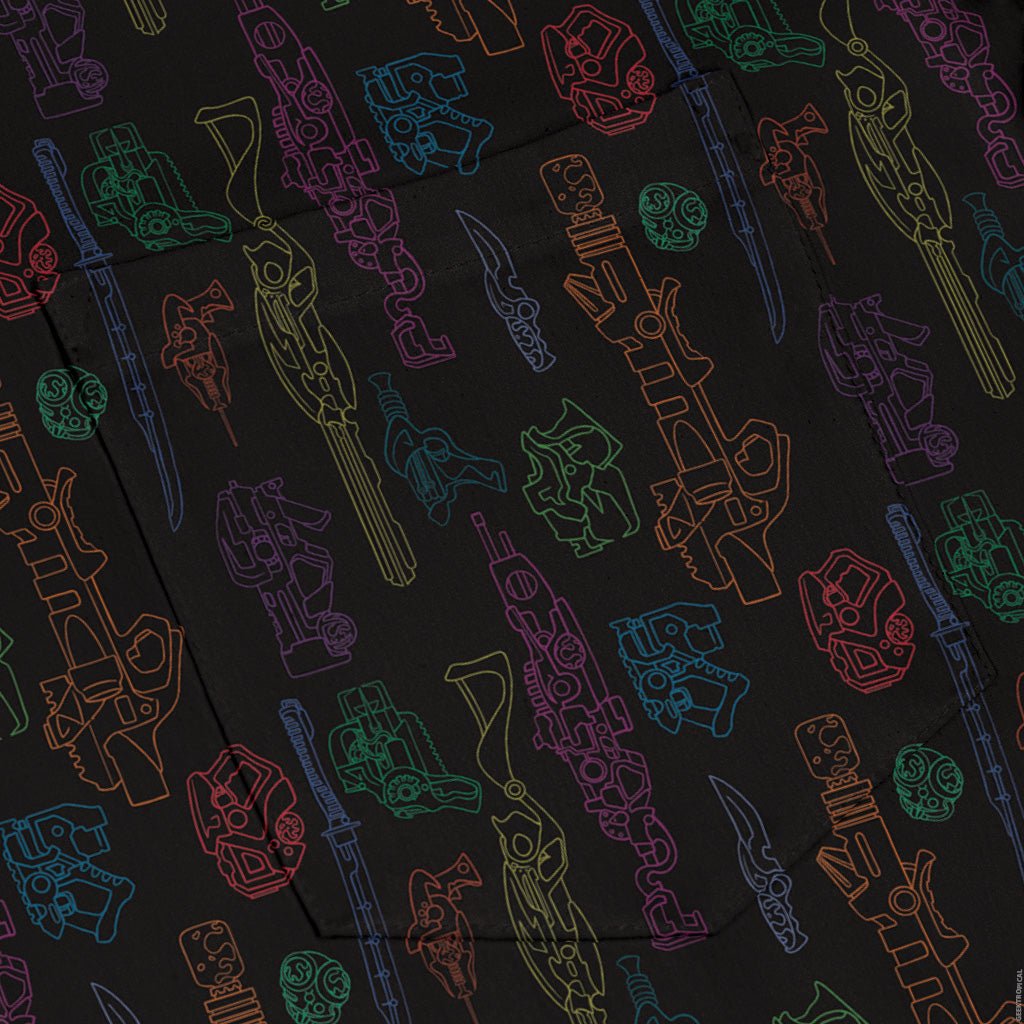 Sci Fi Weapons Long Sleeve Button Up Shirt