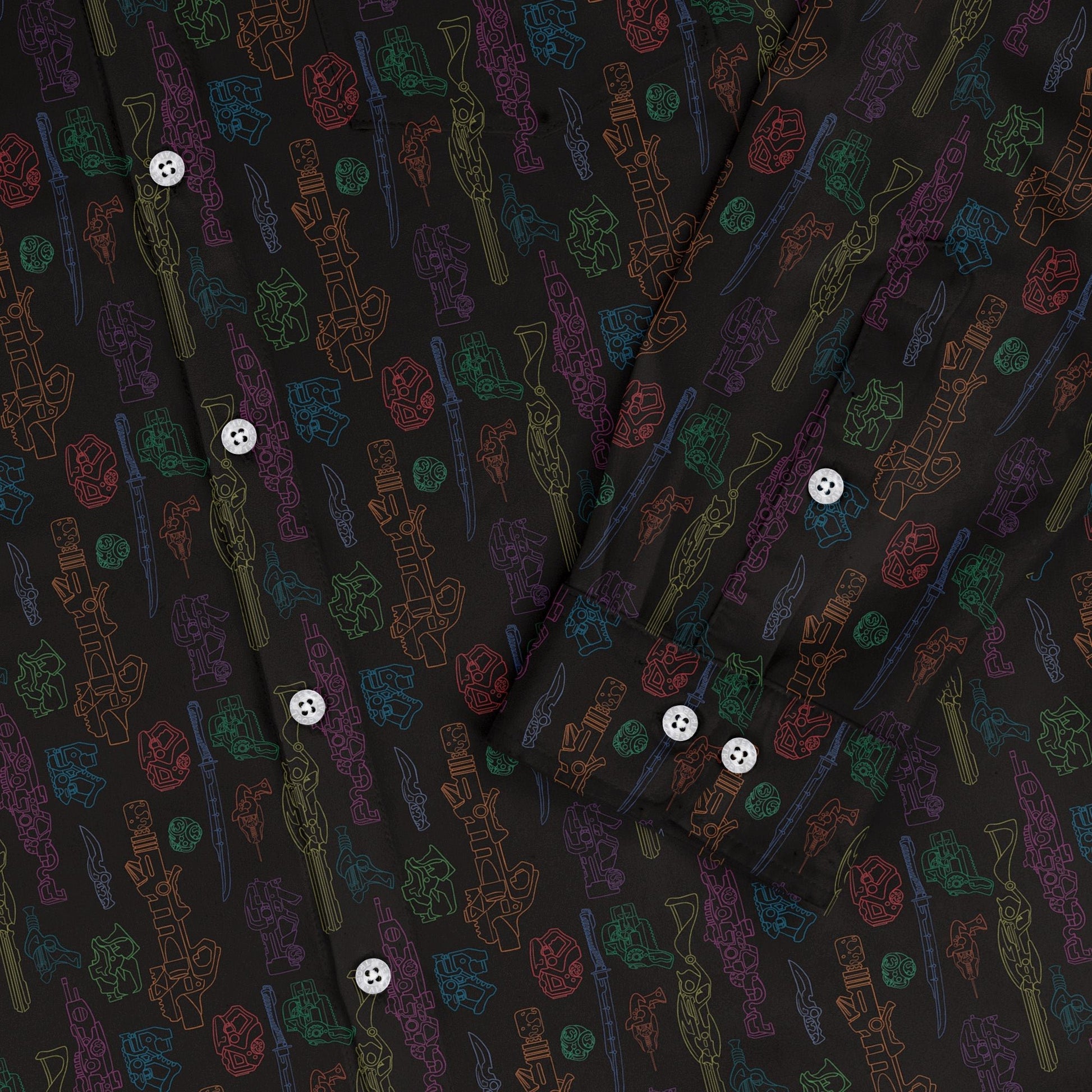 Sci Fi Weapons Long Sleeve Button Up Shirt