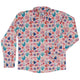 Science Cute Marine Biology Pink Long Sleeve Button Up Shirt Geek Nerd adult sizing Animal Patterns FLOW DESC WRITING