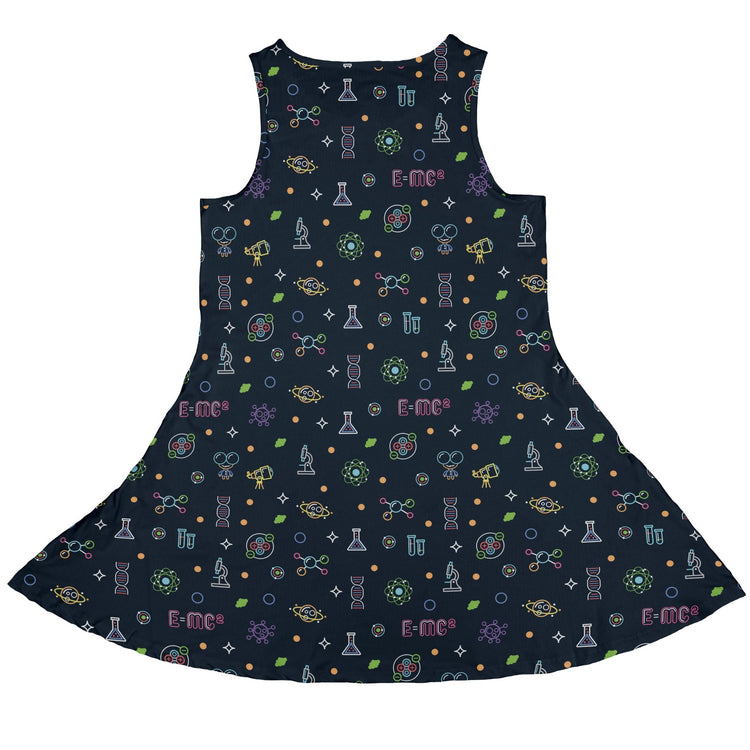 Science Dna Molecules Dark Navy Dress Geek Nerd lx - C science print