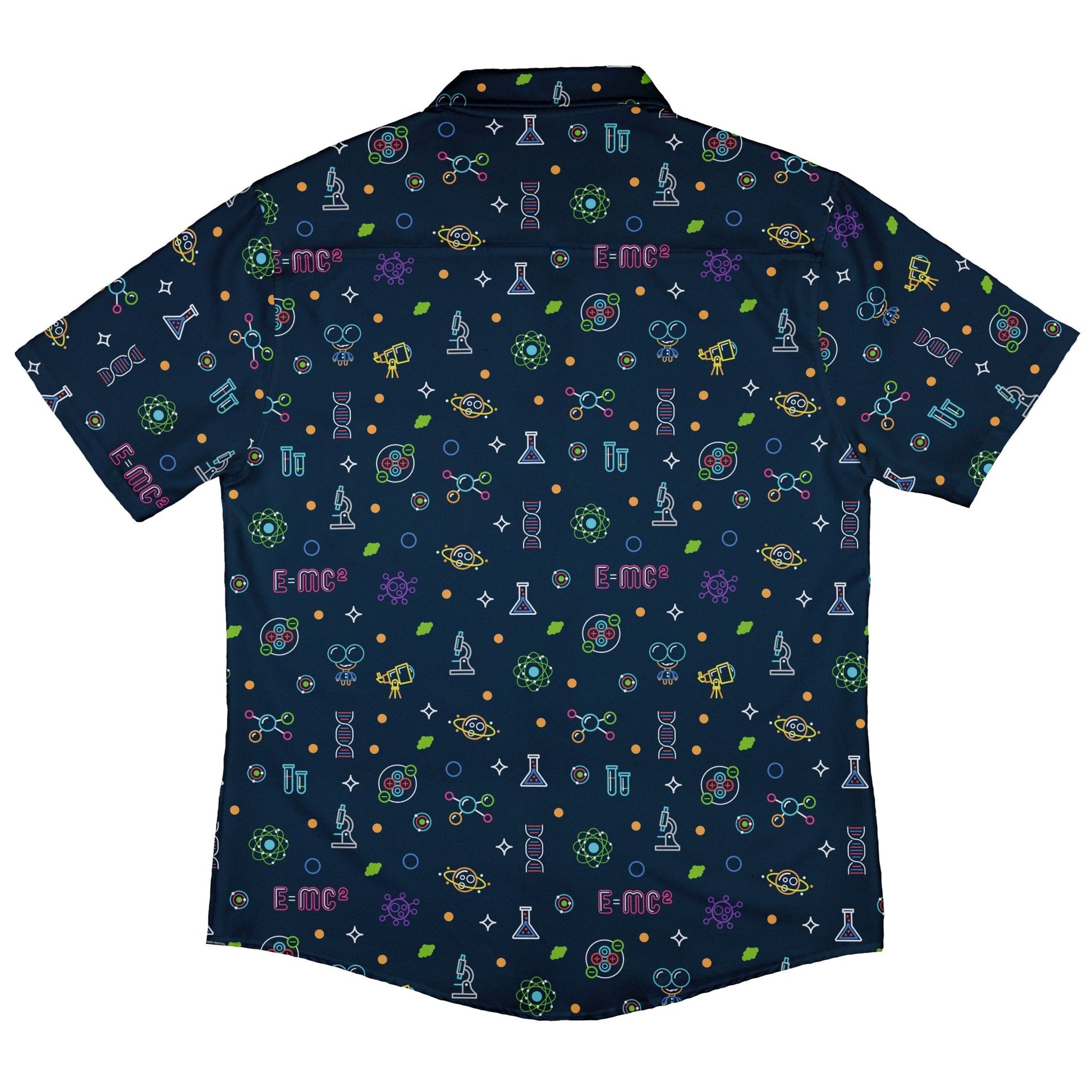 Ready - to - Ship Science DNA Molecules Button Up Shirt Geek Nerd adult sizing fix Ready - to - Ship