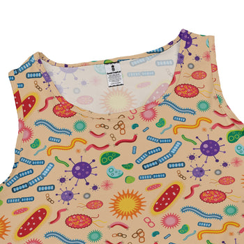 Science Detailed Microbes Pink Orange Dress Geek Nerd lx - C science print
