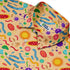 Science Detailed Microbes Pink Orange Button Up Shirt - adult sizing - science print -