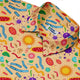 Science Detailed Microbes Pink Orange Button Up Shirt - adult sizing - science print -
