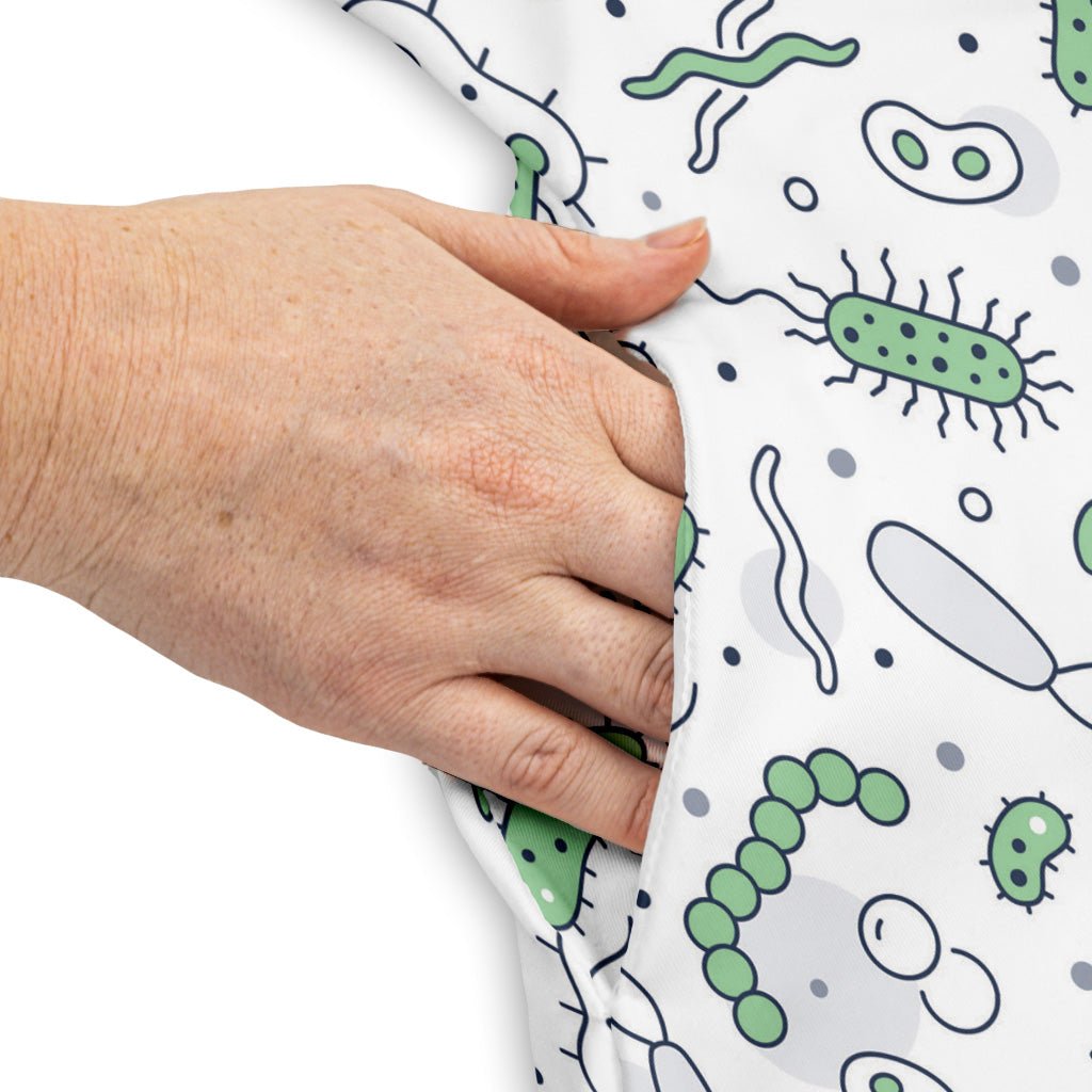 Science Green Microbes White Dress Geek Nerd lx - C science print