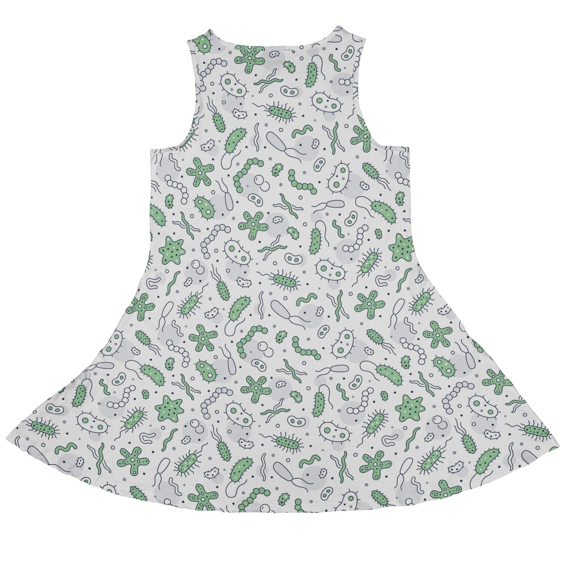 Science Green Microbes White Dress Geek Nerd lx - C science print