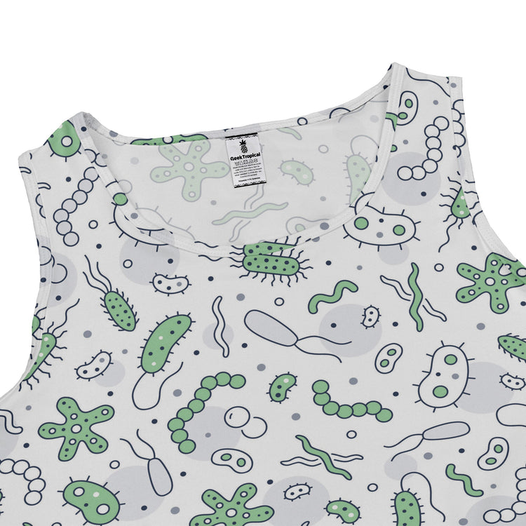 Science Green Microbes White Dress Geek Nerd lx - C science print