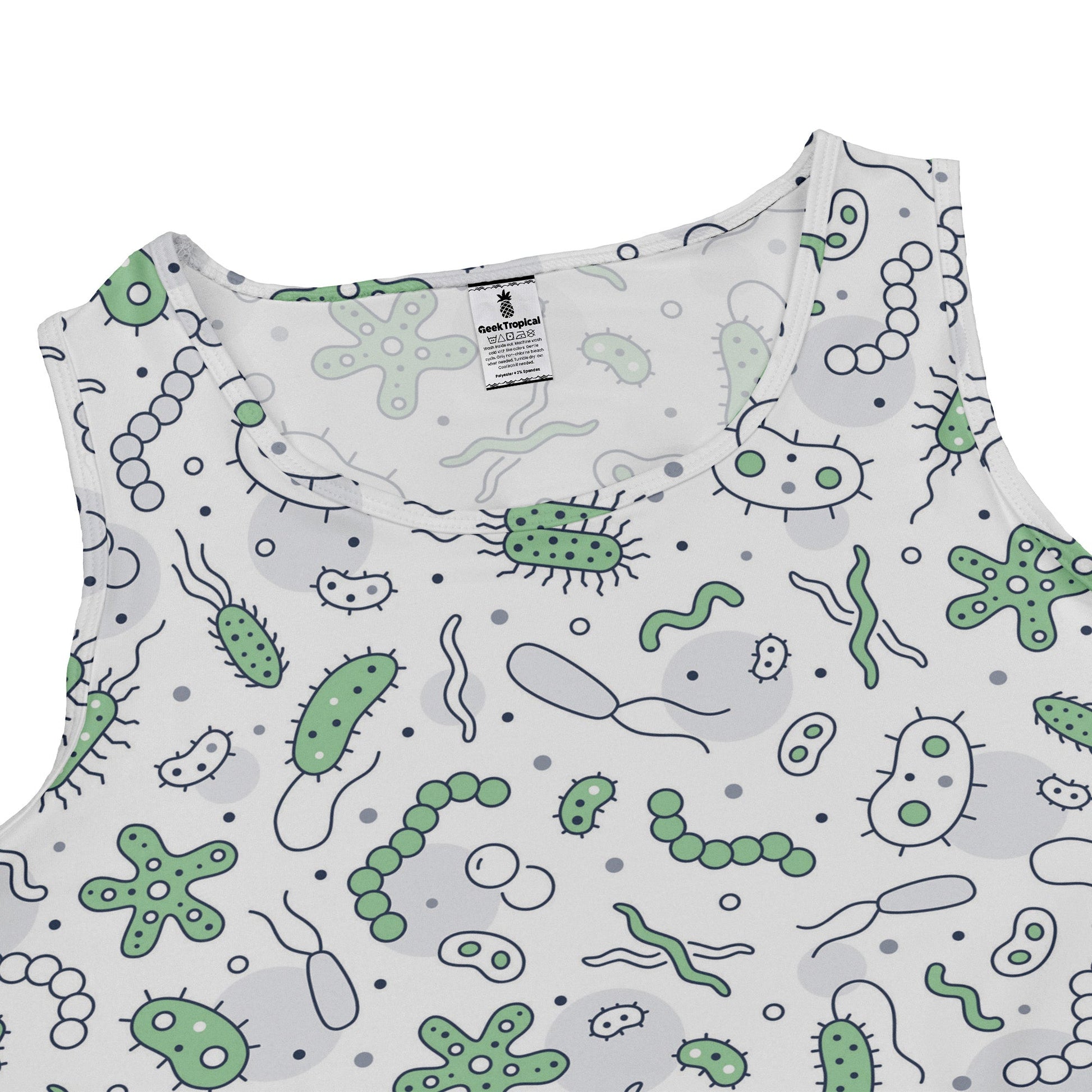 Science Green Microbes White Dress Geek Nerd lx - C science print