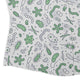 Science Green Microbes White Curvy Button Up Shirt Geek Nerd science print women