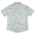 Science Green Microbes White Button Up Shirt - adult sizing - science print -