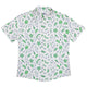Science Green Microbes White Button Up Shirt - adult sizing - science print -