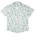Science Green Microbes White Button Up Shirt - adult sizing - science print -