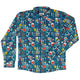 Science Lab Blue Science Long Sleeve Button Up Shirt Geek Nerd adult sizing FLOW DESC WRITING science print