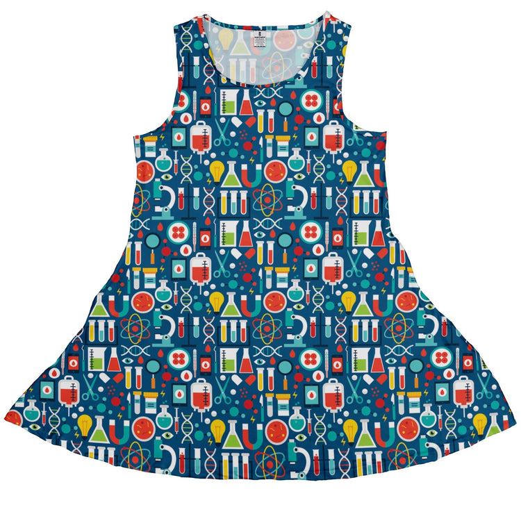 Science Lab Blue Science Dress Geek Nerd lx - C science print