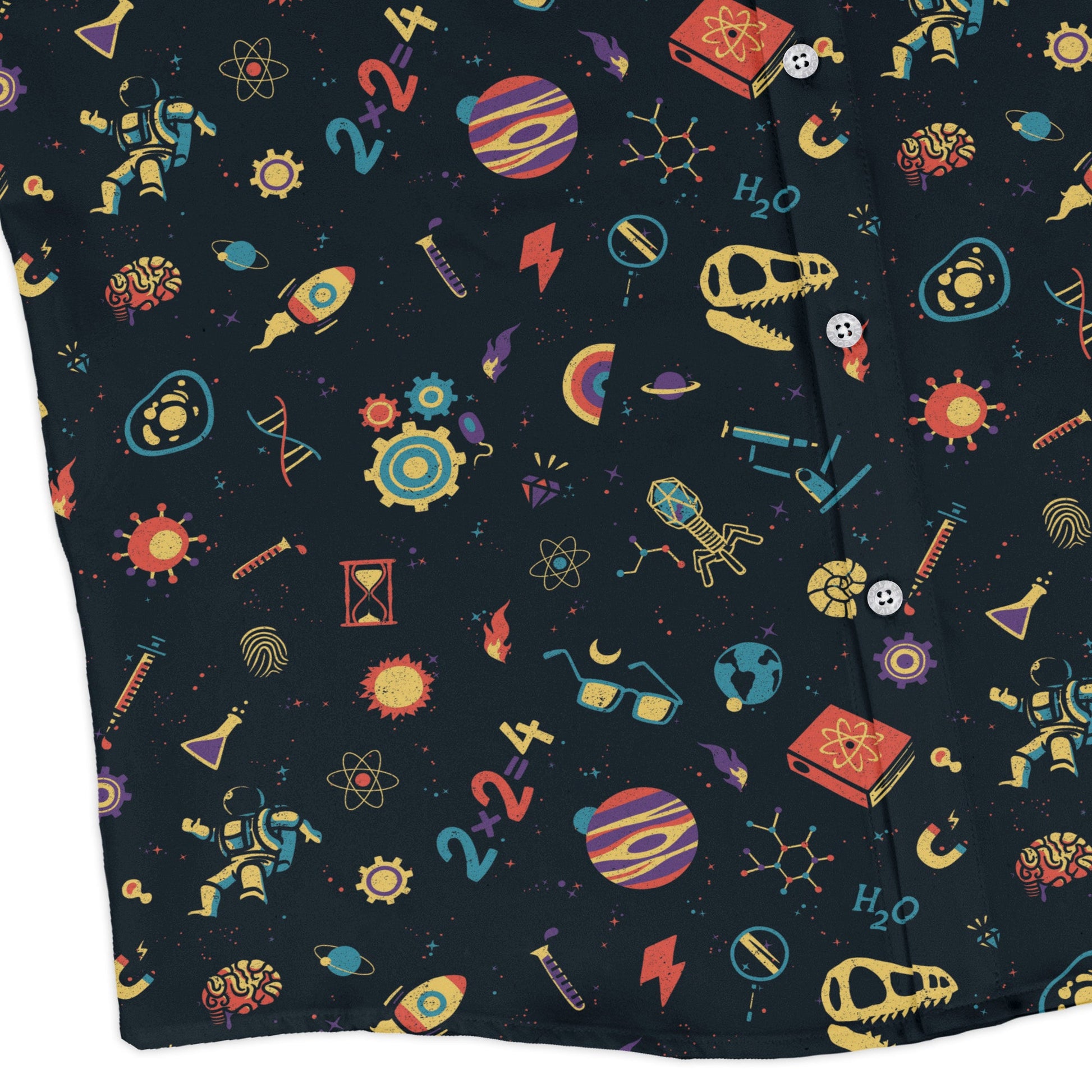 Science Love Long Sleeve Button Up Shirt