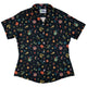 Science Love Curvy Button Up Shirt Geek Nerd Design by Tobe Fonseca Q3 - 2 science print
