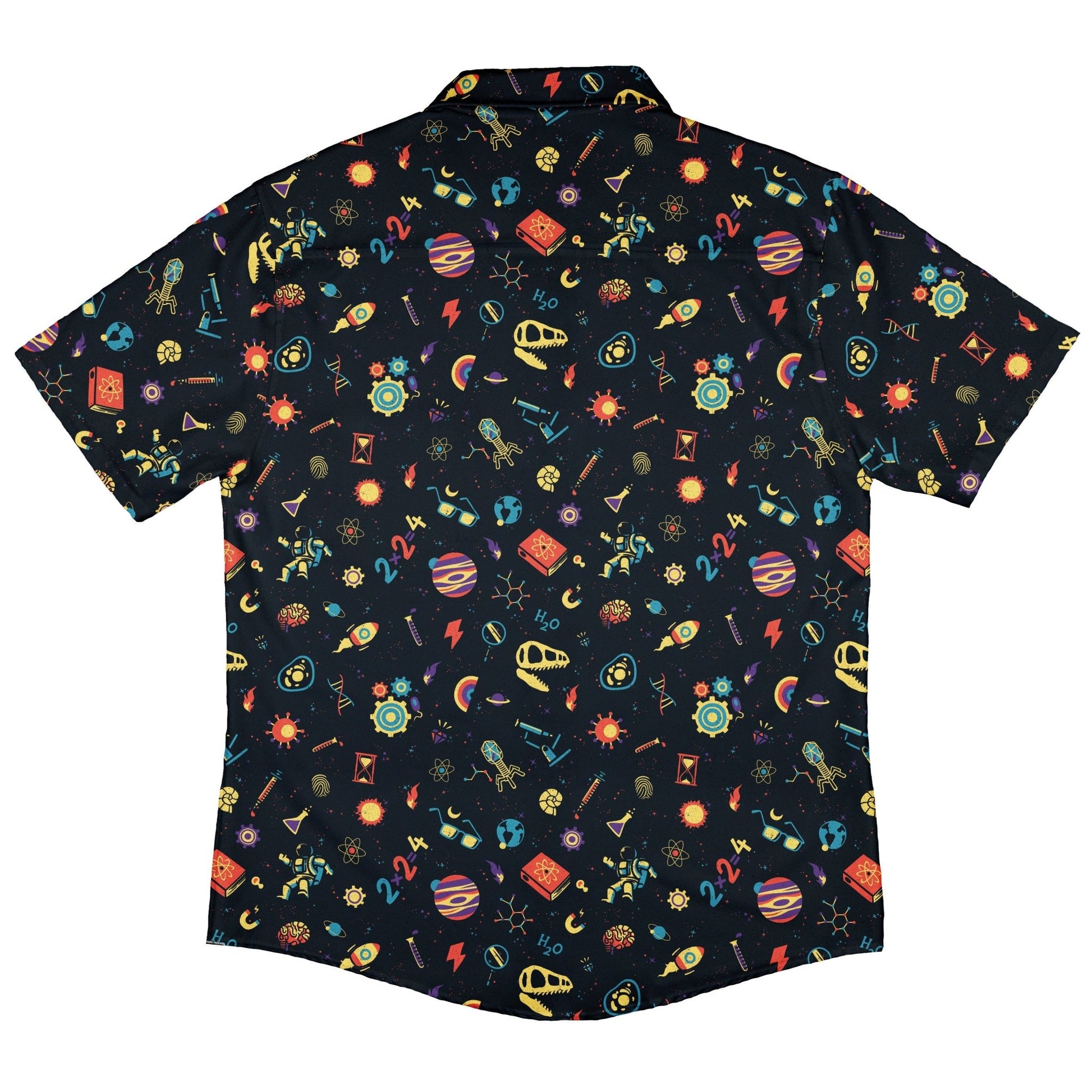 Science Love Button Up Shirt - adult sizing - Design by Tobe Fonseca - Q3 - 2