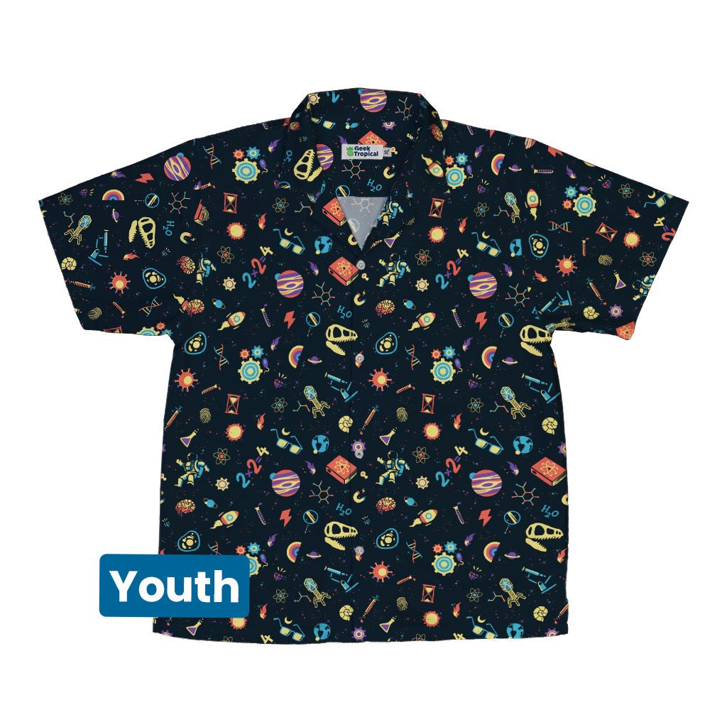 Science Love Youth Hawaiian Shirt - Design by Tobe Fonseca - Q3 - 2 - science print
