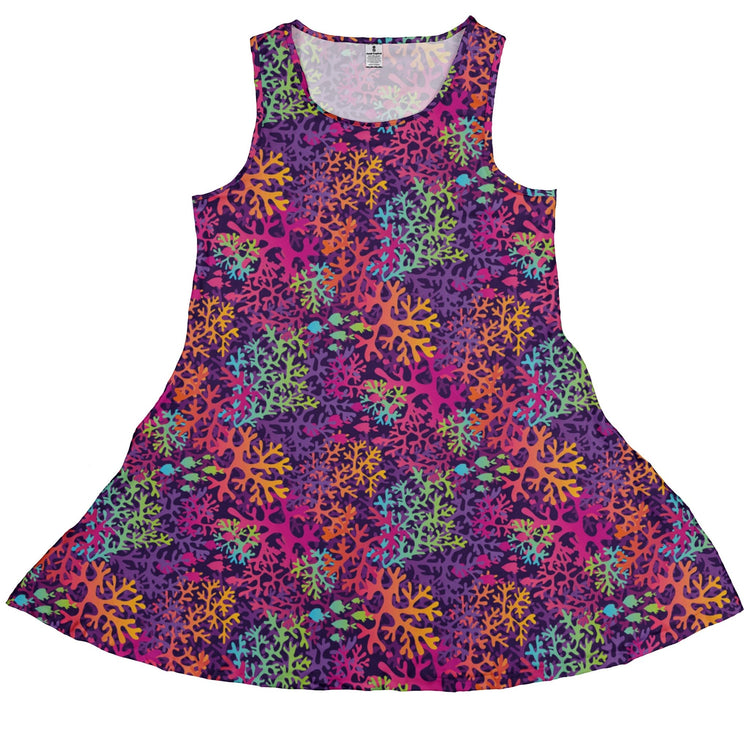 Science Marine Biology Rainbow Coral Dress Geek Nerd lx - C Maximalist Patterns science print