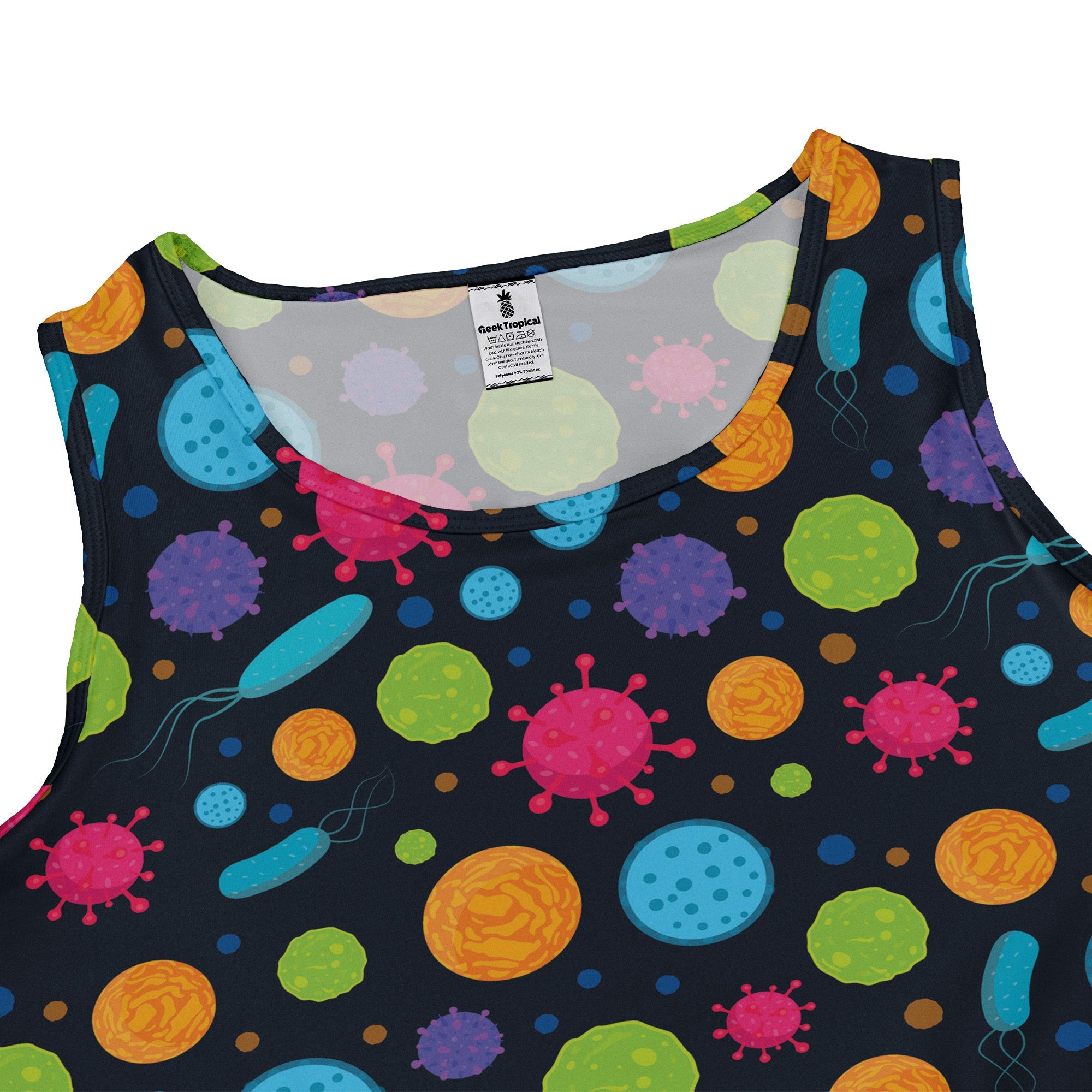 Science Microbiology Rainbow Navy Dress Geek Nerd lx - C science print