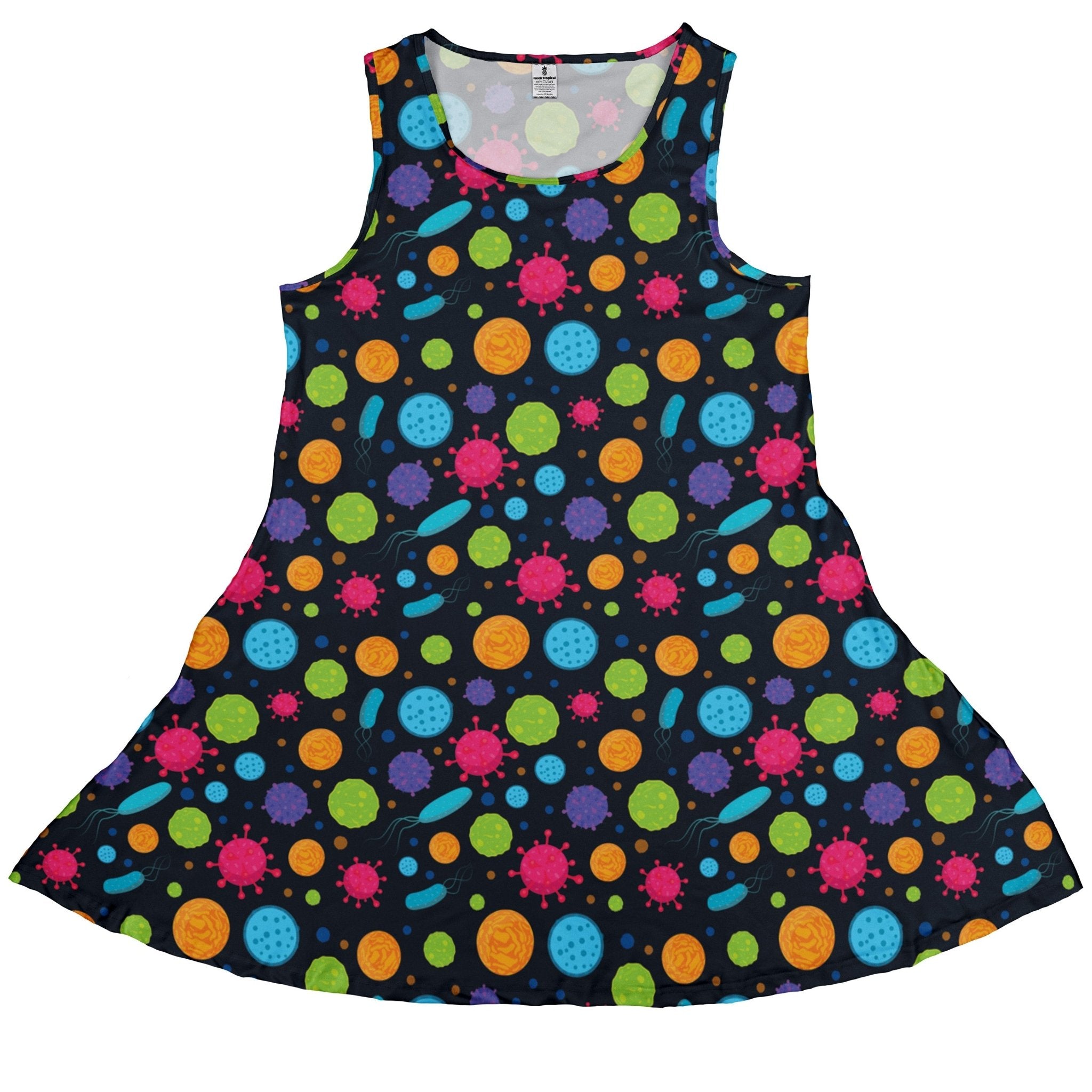 Science Microbiology Rainbow Navy Dress Geek Nerd lx - C science print