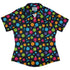 Science Microbiology Rainbow Navy Curvy Button Up Shirt Geek Nerd science print women
